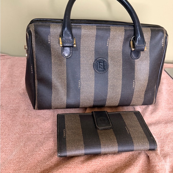 Fendi Pequin Boston Bag and long wallet Bundle - Picture 2 of 16